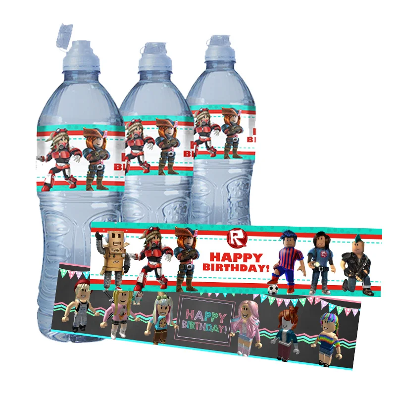 Gaming Accessories Roblox - 24pcs Cartoon Roblox decor Water Bottle