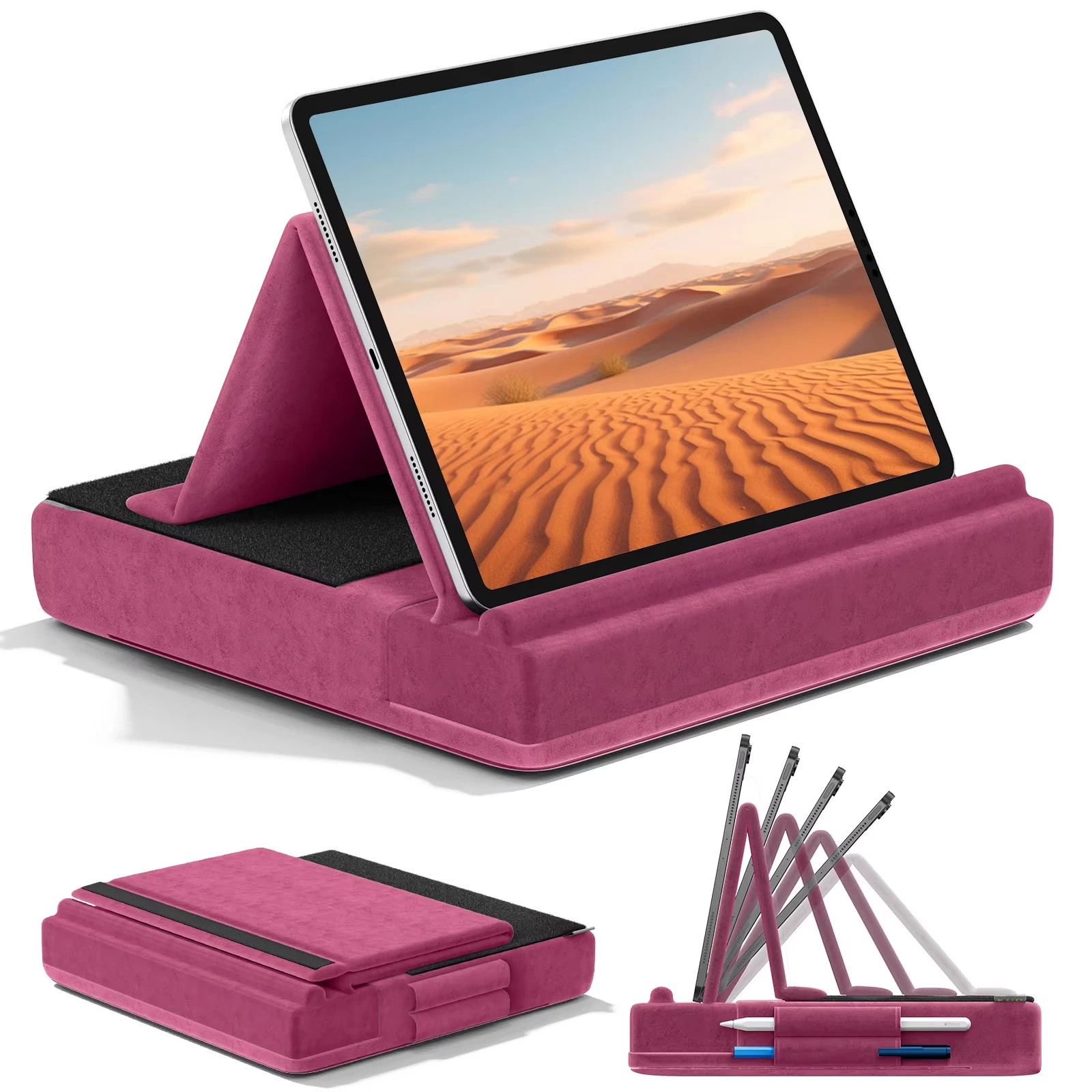 Desk Corner Mat - Upgraded Tablet Pillow Stand Multi-Angle Viewing