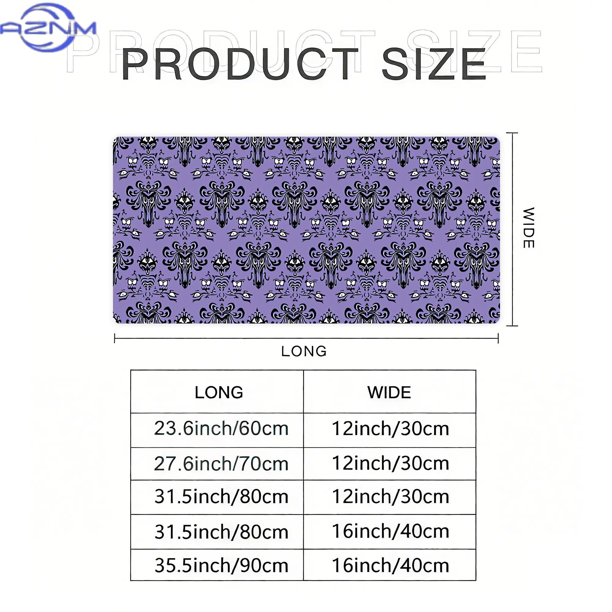Haunted Mansion Wallpaper Purp - đánh giá và giá Desk Corner Mat