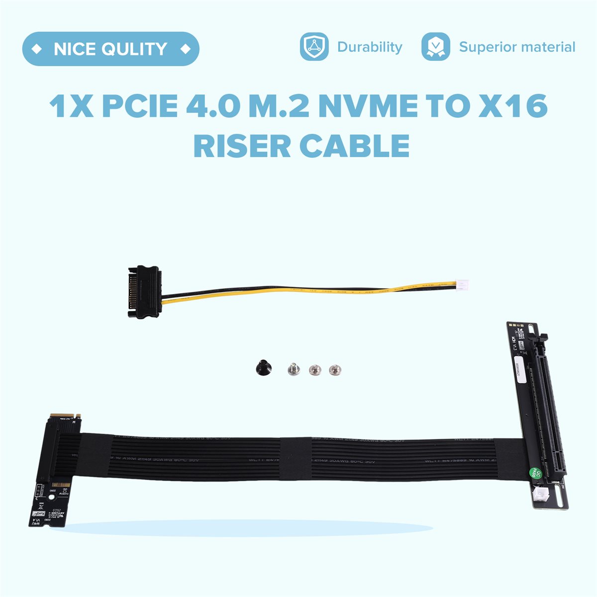 A72U PCIe 4.0 M.2 NVME to X16  - đánh giá và giá Pcie Extension Cable