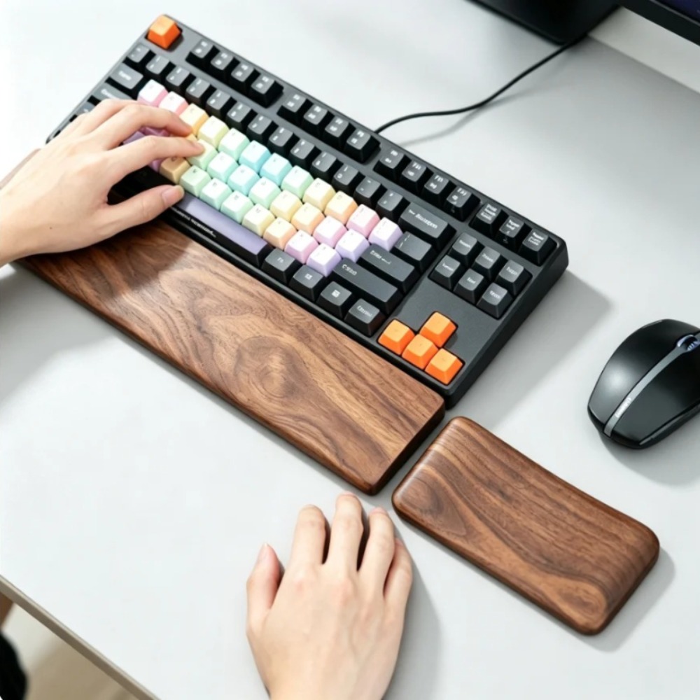 Solid Wood Keyboard Holder Con - đánh giá và giá Wrist Rest Ergonomic